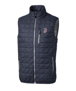 Men's Boston Red Sox Cutter & Buck Gray Americana Rainier Full-Zip Vest
