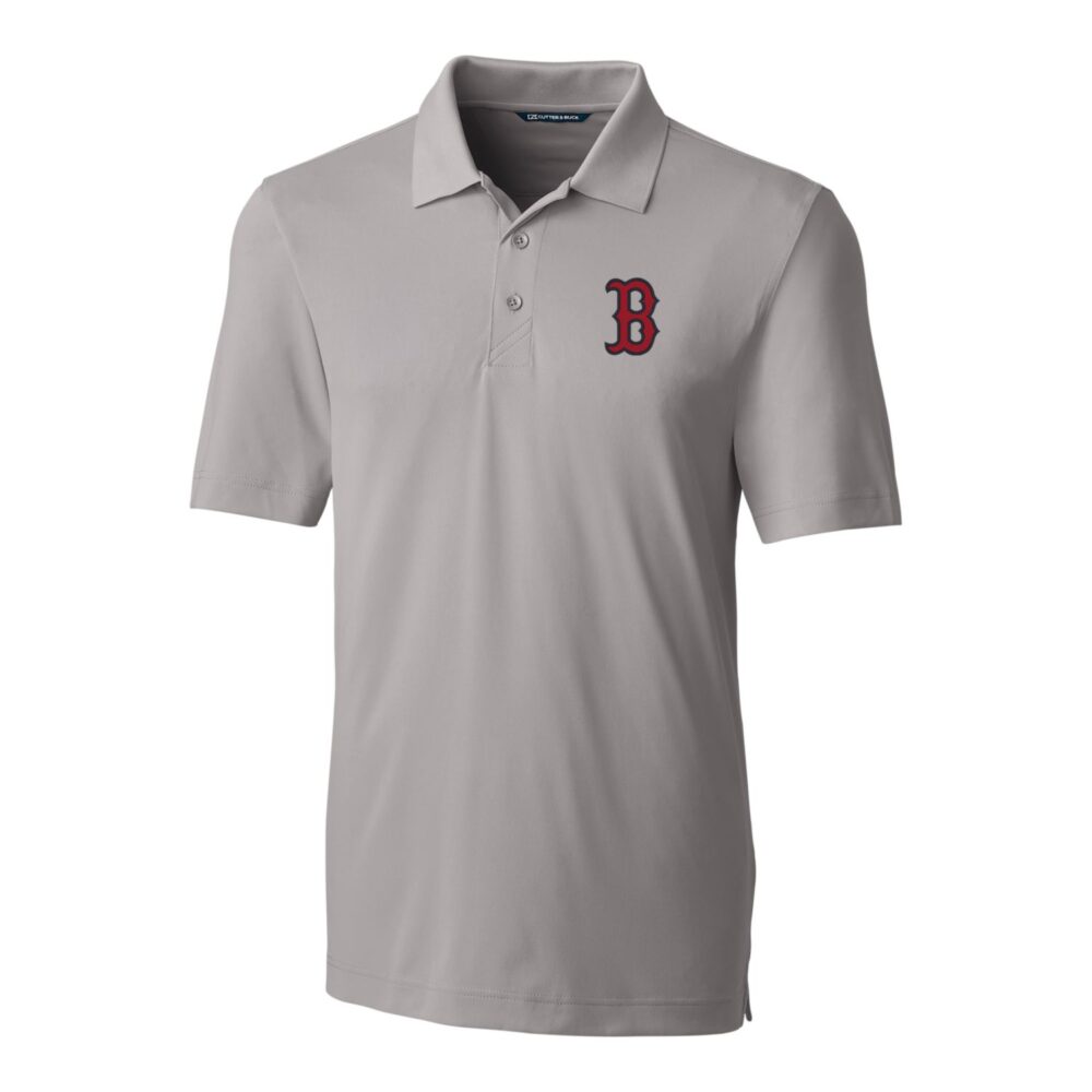 Men's Boston Red Sox Cutter & Buck Gray Big & Tall Forge Stretch Polo