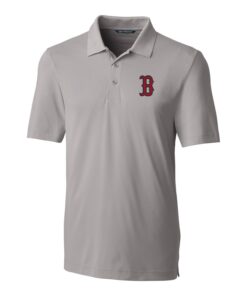Men's Boston Red Sox Cutter & Buck Gray Big & Tall Forge Stretch Polo