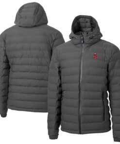 Men's Boston Red Sox  Cutter & Buck Gray Cooperstown Collection Mission Ridge Repreve Eco Insulated Puffer Full-Zip Jacket