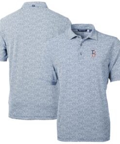 Men's Boston Red Sox  Cutter & Buck Navy Americana Logo Virtue Eco-Pique Botanical Recycled Polo