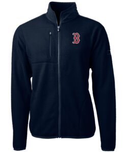 Men's Boston Red Sox Cutter & Buck Navy Big & Tall Cascade Eco Sherpa Fleece Full-Zip Jacket