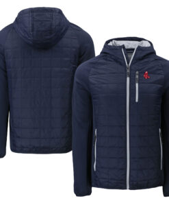 Men's Boston Red Sox  Cutter & Buck Navy Cooperstown Collection Rainier Primaloft Eco Full-Zip Hybrid Jacket