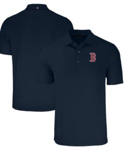 Men's Boston Red Sox  Cutter & Buck Navy Forge Eco Stretch Recycled Polo