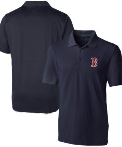 Men's Boston Red Sox  Cutter & Buck Navy Forge Stretch Polo