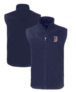 Men's Boston Red Sox  Cutter & Buck Navy Stars & Stripes Big & Tall Charter Eco Full-Zip Vest