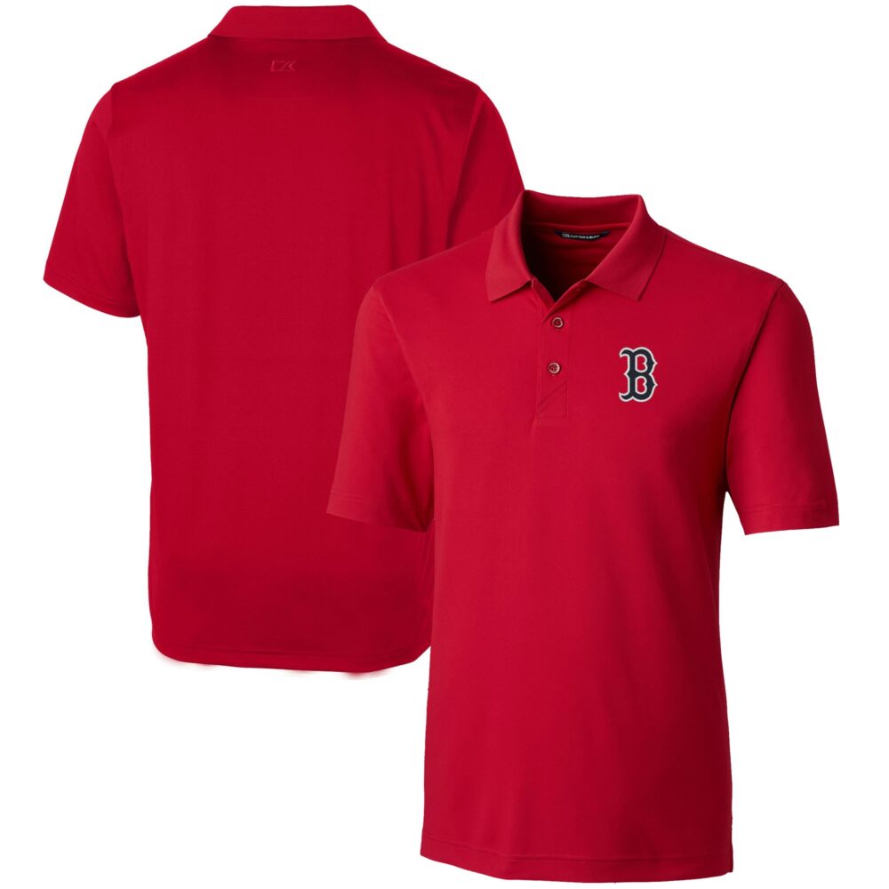 Men's Boston Red Sox  Cutter & Buck Red Forge Stretch Polo