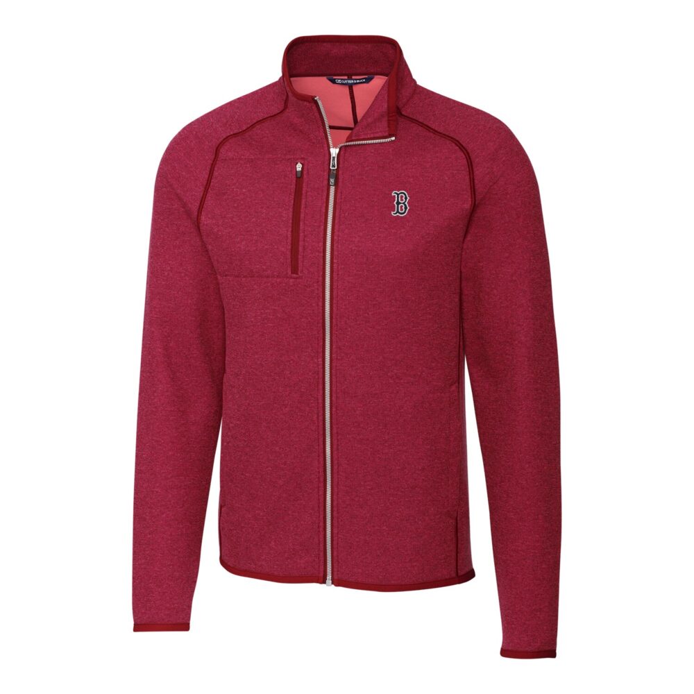 Men's Boston Red Sox Cutter & Buck Red Mainsail Full-Zip Jacket