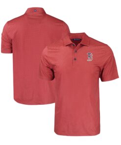 Men's Boston Red Sox  Cutter & Buck Red Stars & Stripes Big & Tall Pike Eco Tonal Geo Print Stretch Recycled Polo