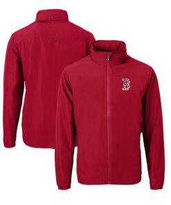 Men's Boston Red Sox  Cutter & Buck Red Stars & Stripes Charter Eco Recycled Full-Zip Jacket