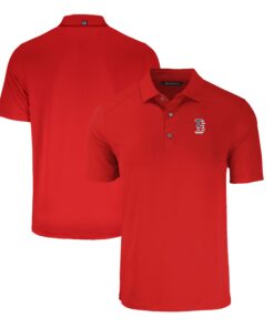 Men's Boston Red Sox  Cutter & Buck Red Stars & Stripes Forge Eco Stretch Recycled Polo
