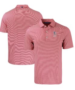 Men's Boston Red Sox  Cutter & Buck Red/White Stars & Stripes Big & Tall Forge Eco Double Stripe Stretch Recycled Polo