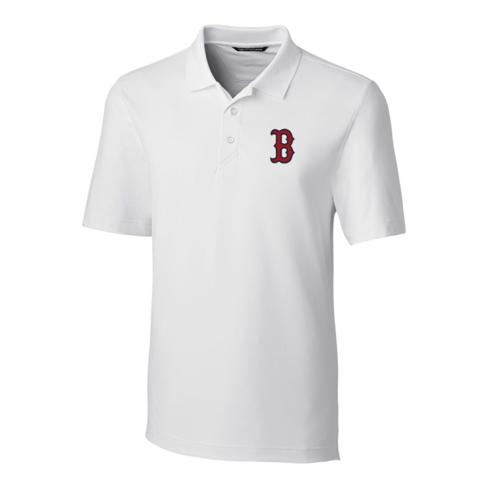 Men's Boston Red Sox Cutter & Buck White Big & Tall Forge Stretch Polo