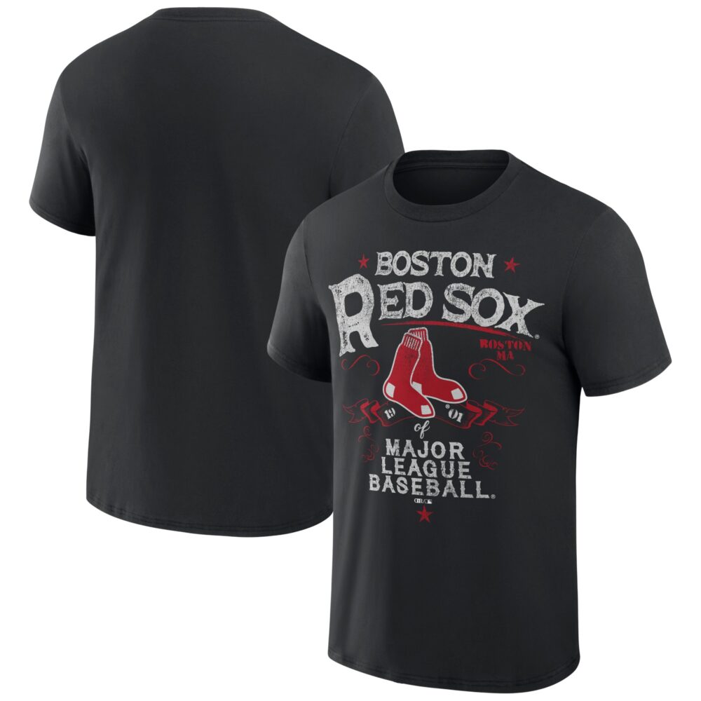 Men's Boston Red Sox  Darius Rucker Collection by  Black Beach Splatter T-Shirt
