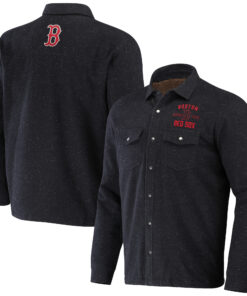 Men's Boston Red Sox Darius Rucker Collection by  Black RingstopÂ Full-Snap Shacket