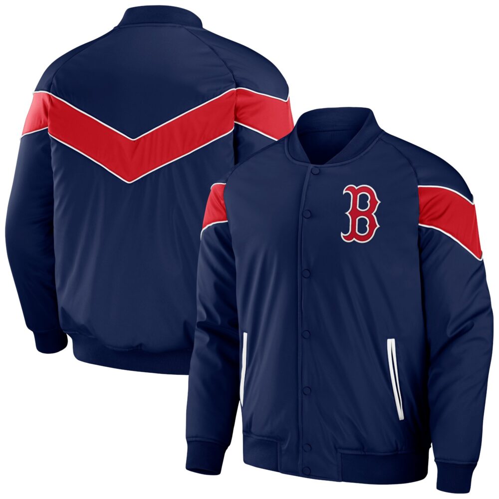 Men's Boston Red Sox Darius Rucker Collection by  Navy Baseball Raglan Full-Snap Jacket