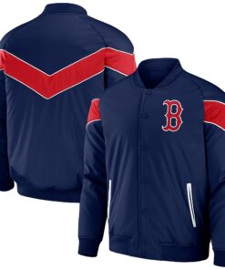 Men's Boston Red Sox Darius Rucker Collection by  Navy Baseball Raglan Full-Snap Jacket