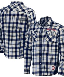 Men's Boston Red Sox Darius Rucker Collection by  Navy Plaid Flannel Button-Up Shirt
