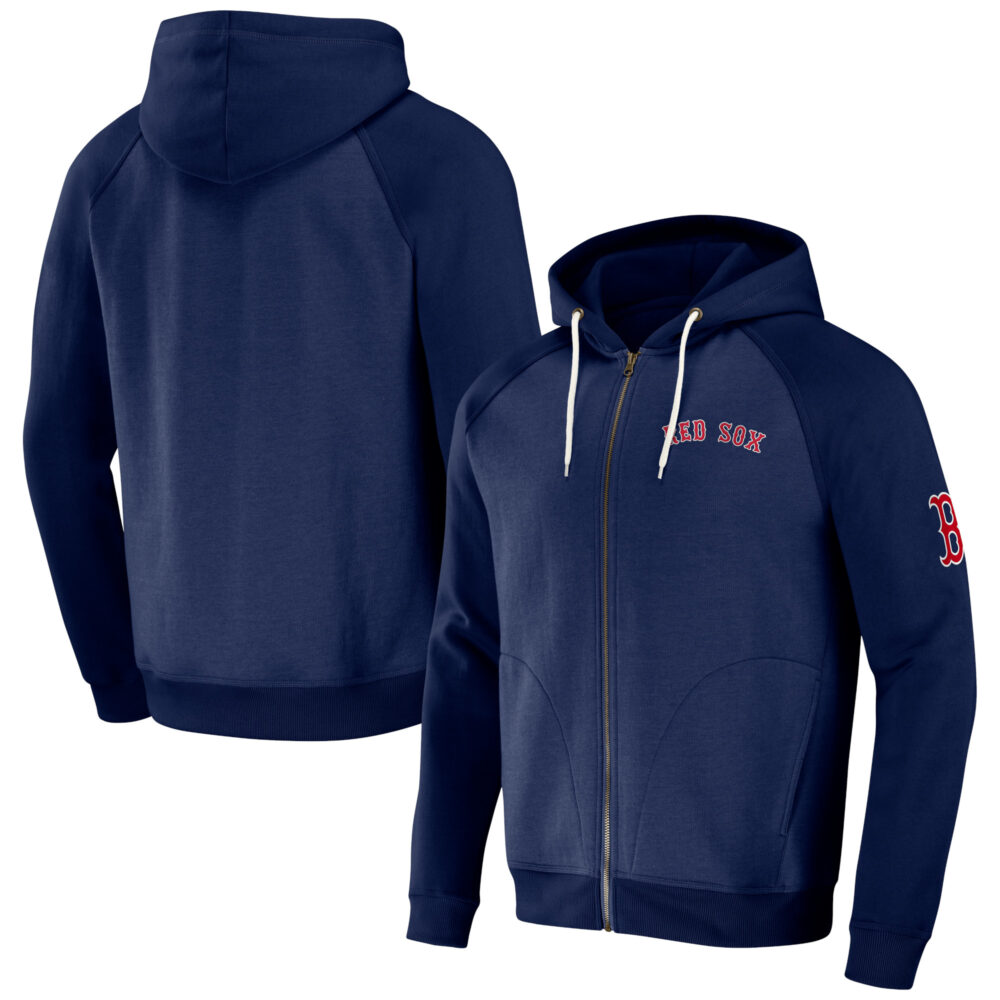 Men's Boston Red Sox  Darius Rucker Collection by  Navy Raglan Full-Zip Hoodie