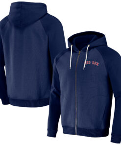 Men's Boston Red Sox  Darius Rucker Collection by  Navy Raglan Full-Zip Hoodie