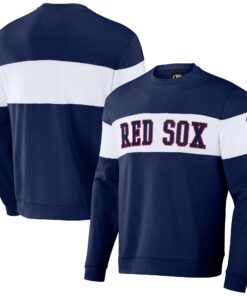 Men's Boston Red Sox Darius Rucker Collection by  Navy Stripe Pullover Sweatshirt