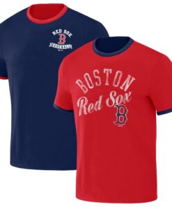 Men's Boston Red Sox Darius Rucker Collection by  Navy/Red Two-Way Ringer Reversible T-Shirt