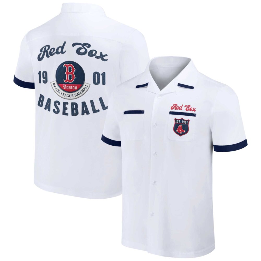 Men's Boston Red Sox  Darius Rucker Collection by  White Bowling Button-Up Shirt