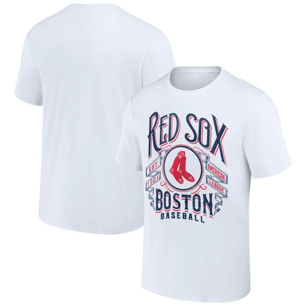 Men's Boston Red Sox Darius Rucker Collection by  White Distressed Rock T-Shirt
