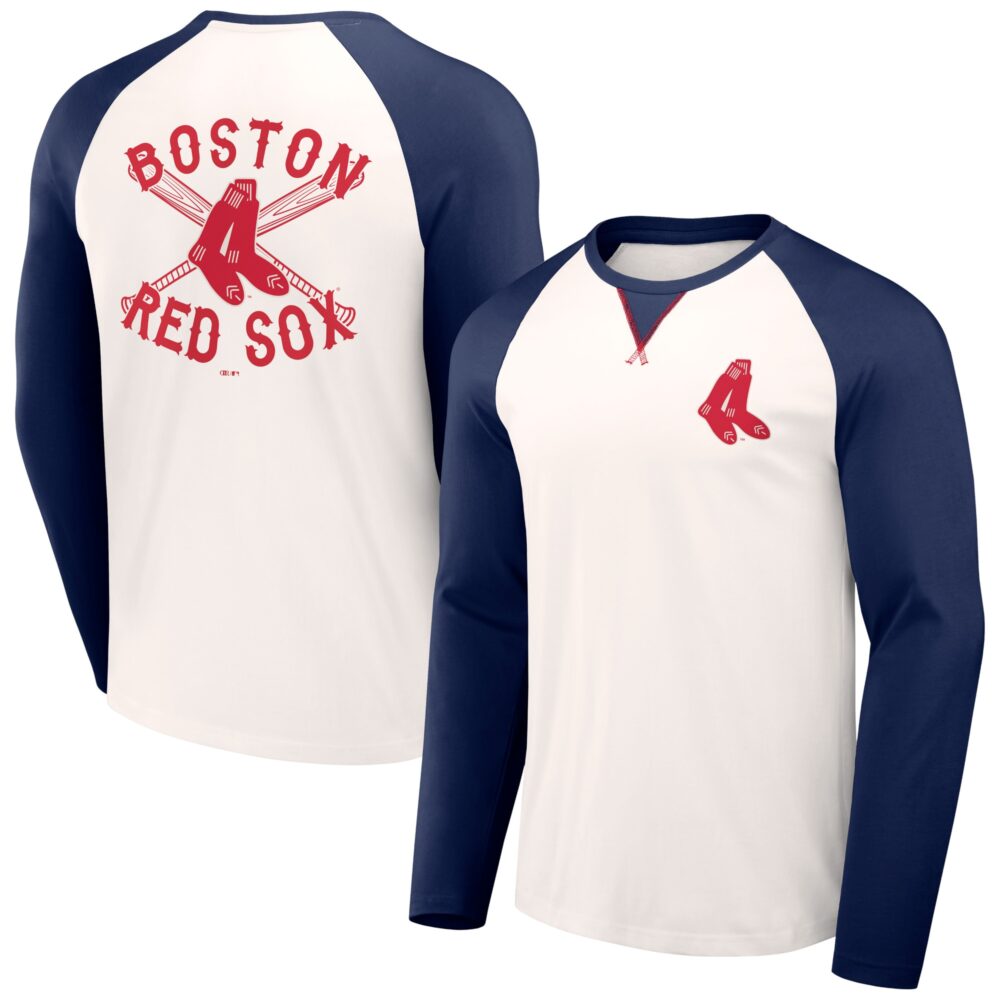 Men's Boston Red Sox  Darius Rucker Collection by  White/Navy Team Color Raglan T-Shirt