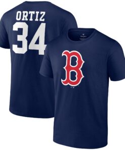 Men's Boston Red Sox David Ortiz  Branded Navy Logo Graphic T-Shirt