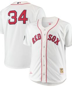 Men's Boston Red Sox David Ortiz Mitchell & Ness White Big & Tall Home Authentic Player Jersey