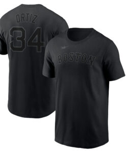 Men's Boston Red Sox David Ortiz Nike Black Name & Number T-Shirt