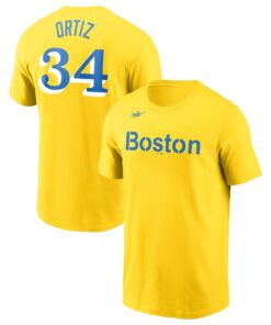 Men's Boston Red Sox David Ortiz Nike Gold Name & Number T-Shirt