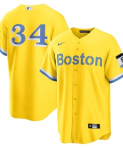 Men's Boston Red Sox David Ortiz Nike Gold Retired Player City Connect Replica Jersey