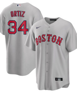 Men's Boston Red Sox David Ortiz Nike Gray Road Replica Player Jersey