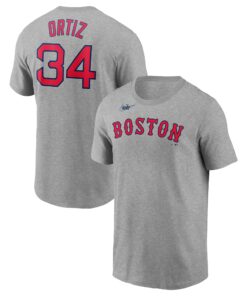 Men's Boston Red Sox David Ortiz Nike Heather Gray Name & Number T-Shirt