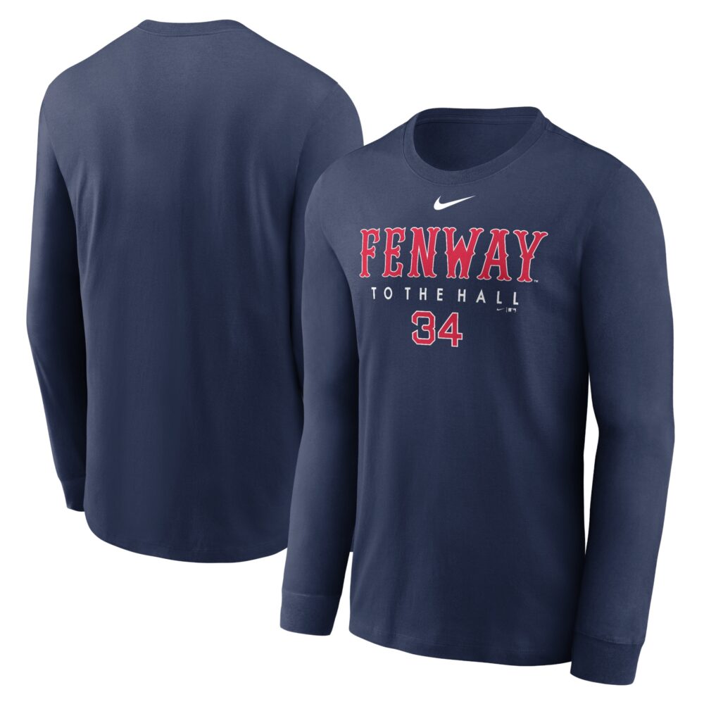 Men's Boston Red Sox David Ortiz Nike Navy Hall of Fame Fenway Crew Neck T-Shirt