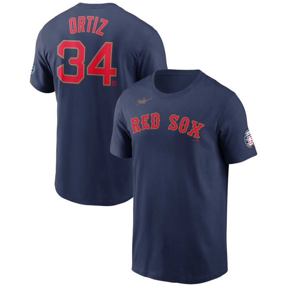 Men's Boston Red Sox David Ortiz Nike Navy Name & Number T-Shirt