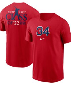 Men's Boston Red Sox David Ortiz Nike Red 2022 Hall of Fame Essential T-Shirt