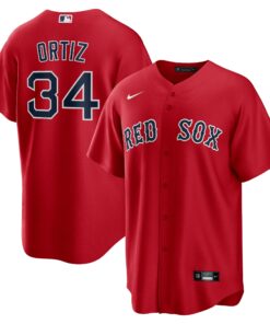 Men's Boston Red Sox David Ortiz Nike Red Alternate Replica Player Jersey
