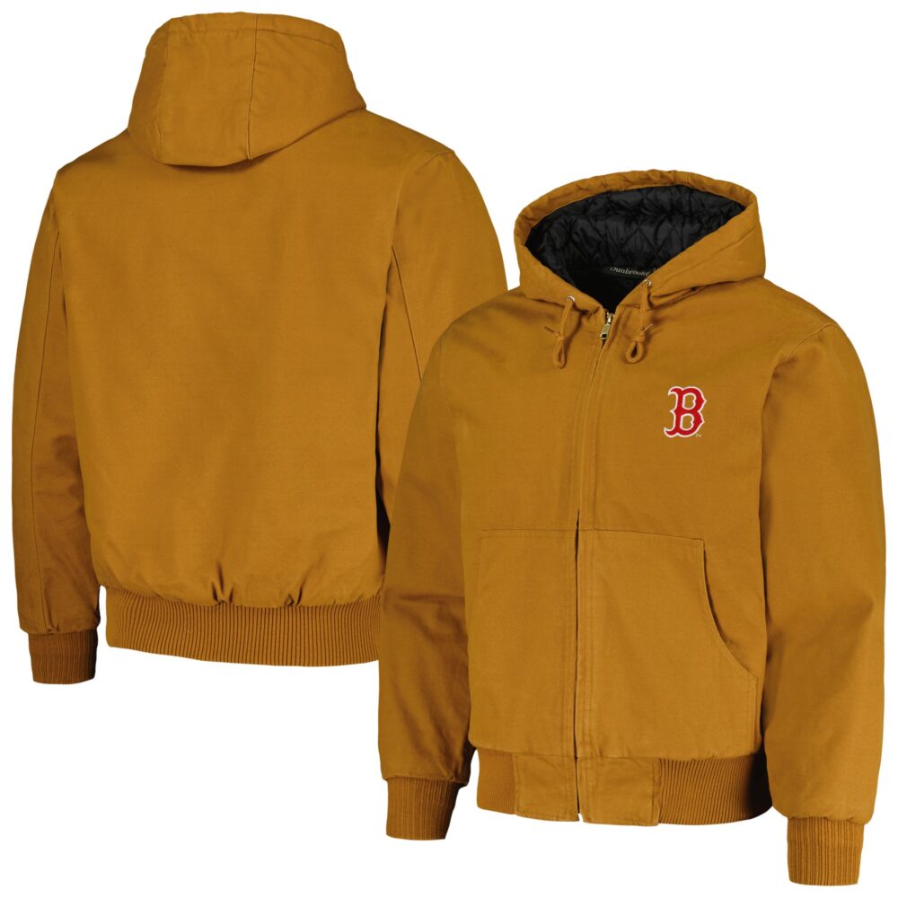 Men's Boston Red Sox Dunbrooke Brown Dakota Work Full-Zip Hoodie Jacket