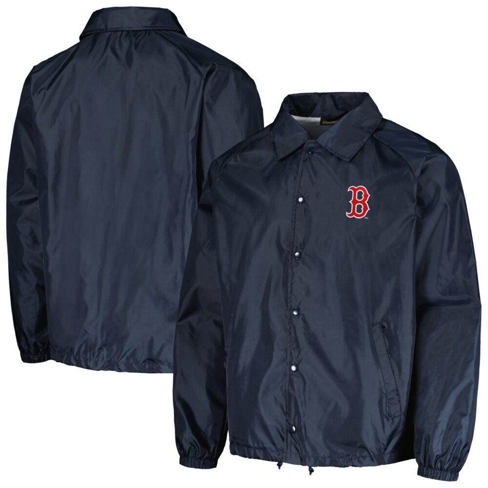 Men's Boston Red Sox  Dunbrooke Navy Coach's Raglan Full-Snap Windbreaker Jacket