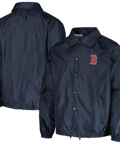 Men's Boston Red Sox  Dunbrooke Navy Coach's Raglan Full-Snap Windbreaker Jacket