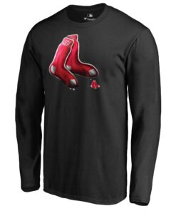 Men's Boston Red Sox  Branded Black Midnight Mascot Long Sleeve T-Shirt