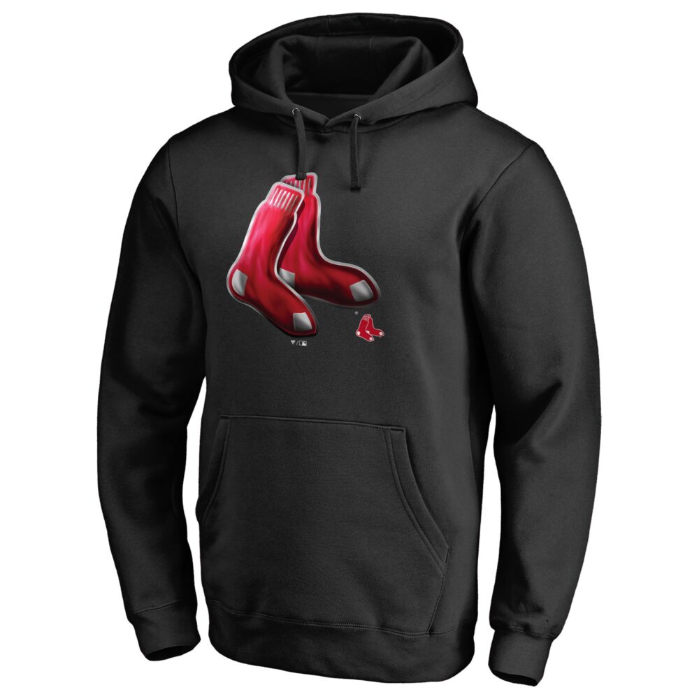 Men's Boston Red Sox  Branded Black Midnight Mascot Pullover Hoodie