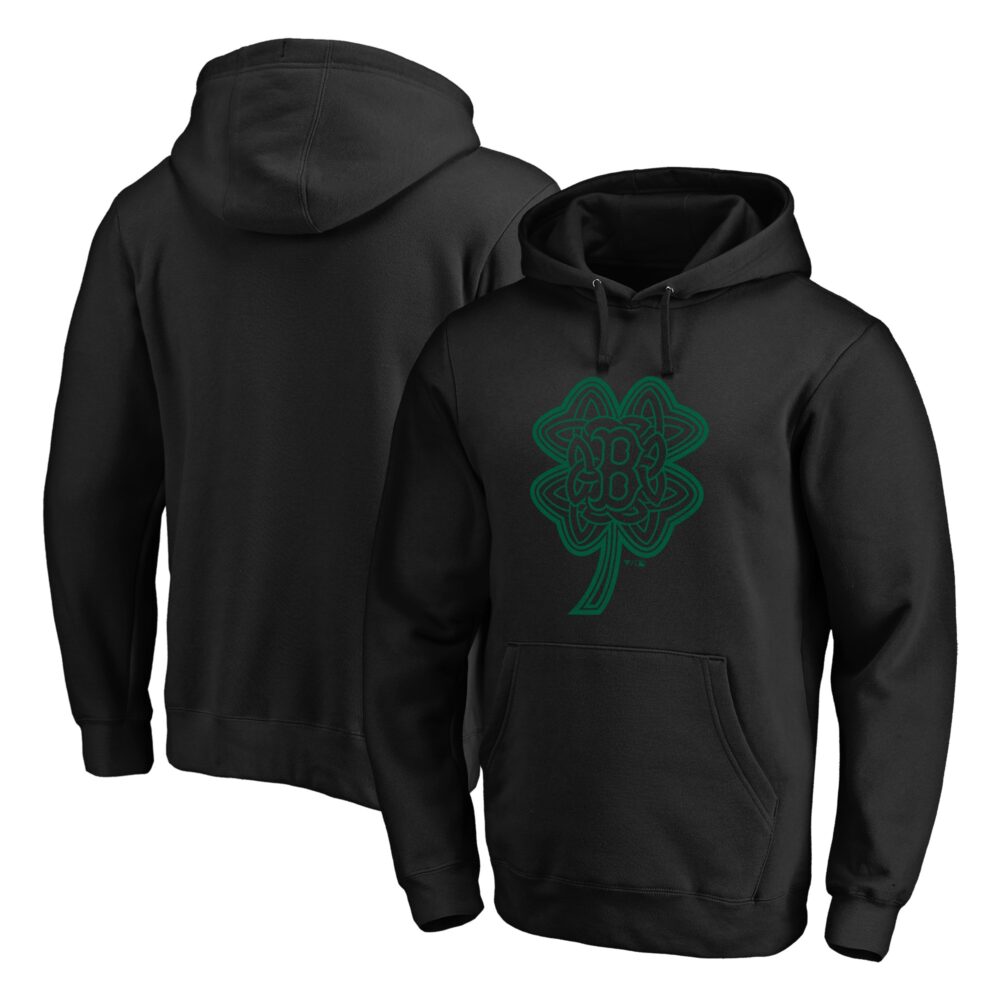 Men's Boston Red Sox  Branded Black St. Patrick's Day Celtic Charm Pullover Hoodie