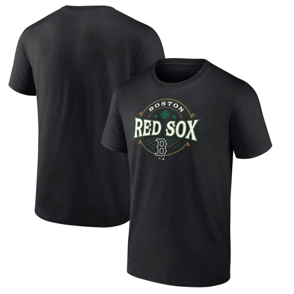 Men's Boston Red Sox  Branded Black St. Patrick's Day Lucky T-Shirt