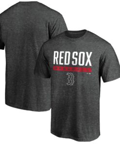 Men's Boston Red Sox  Branded Charcoal Team Win Stripe T-Shirt