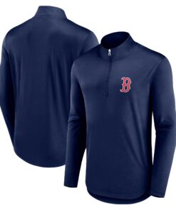 Men's Boston Red Sox  Branded  Branded Navy Quarterback Quarter-Zip Top