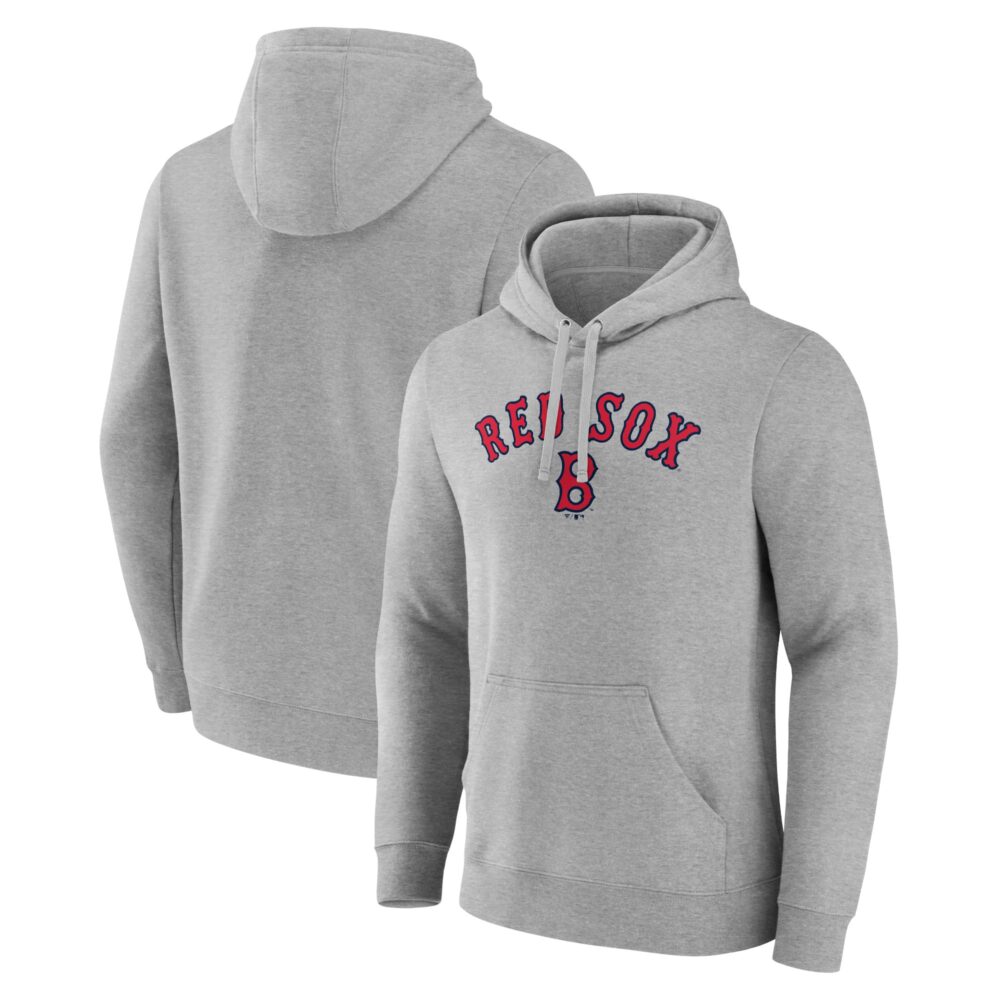 Men's Boston Red Sox  Branded Gray Wahconah Pullover Hoodie
